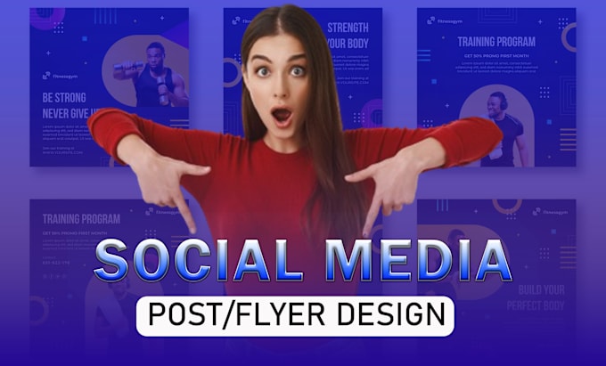 Gig Preview - Create engaging social media post designs for you