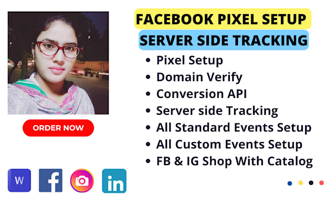 Gig Preview - Facebook pixel setup, google analytics 4, conversion API server site traking