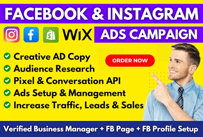 Gig Preview - Run facebook ads campaign, instagram ads with fb business manager, marketing