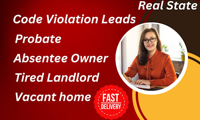 Bestseller - provide code violation leads probate absentee owner tired landlord vacant home