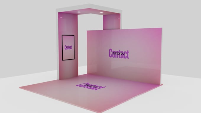 Gig Preview - Do realistic trade show booth design