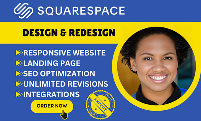 Gig Preview - Build squarespace website design squarespace redesign website landing page store