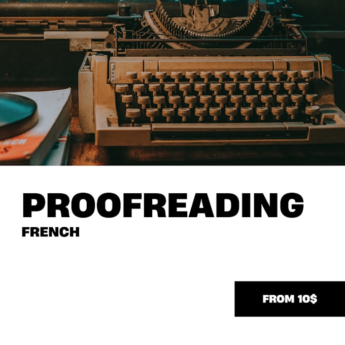 Gig Preview - Proofread your french text