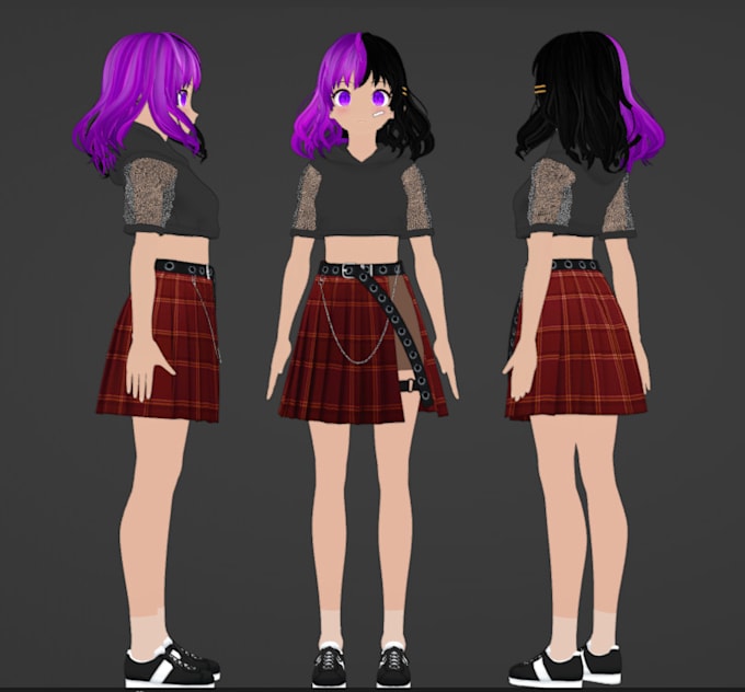 Gig Preview - Do 3d vrchat vroid avatar character in anime style