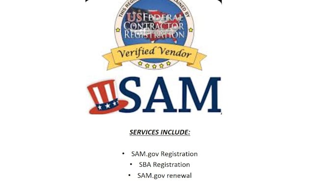 Gig Preview - Get uei and register or renew the system of award management sam registration