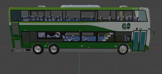 Gig Preview - Do 3d bus model, 3d car model, texturing , rigging with interior and exterior