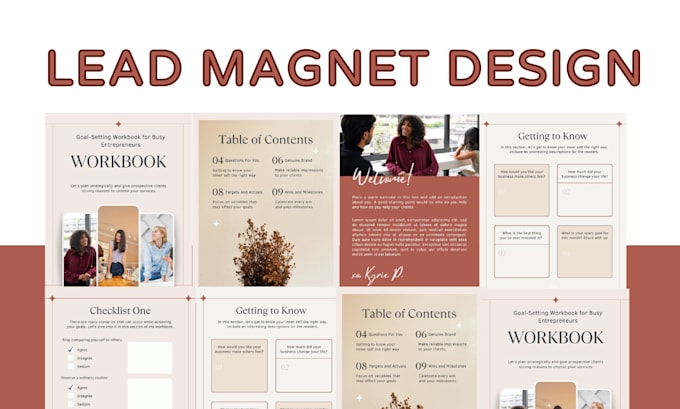 Gig Preview - Design unique PDF lead magnet design, PDF lead magnet guide, checklist, freeble