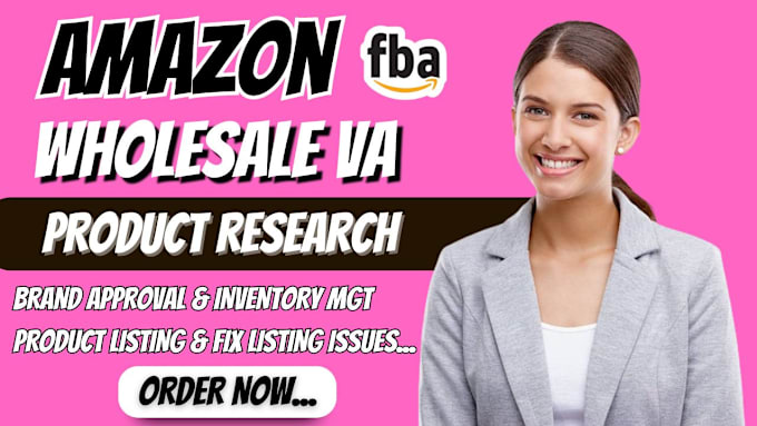 Gig Preview - Do amazon fba wholesale virtual assistant, product listing ebay listingfix error