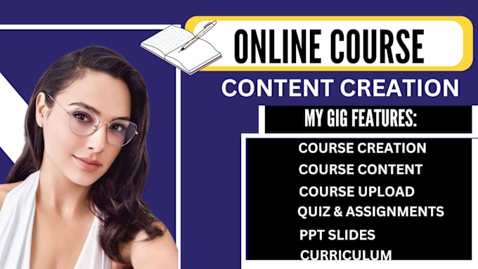 Gig Preview - Create online course creation, lesson plan, course content, training manual