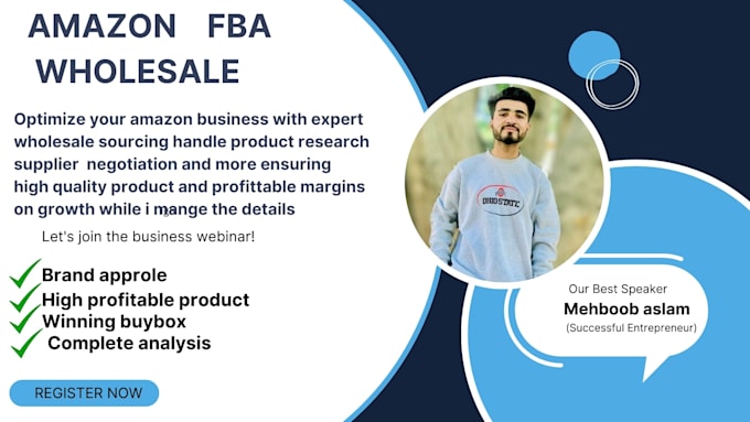 Gig Preview - Do amazon fba wholesale product research and management