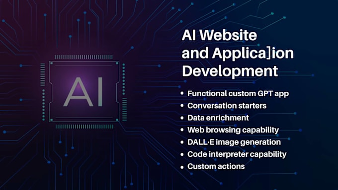 Gig Preview - Create ai app or website using API or custom code