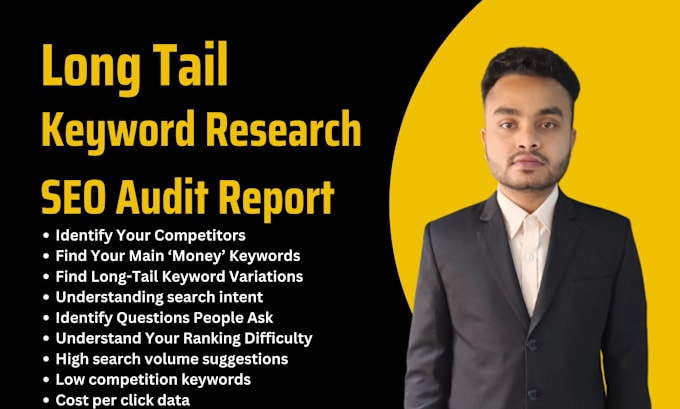 Gig Preview - Do website SEO audit report, long tail keyword research, competitor analysis