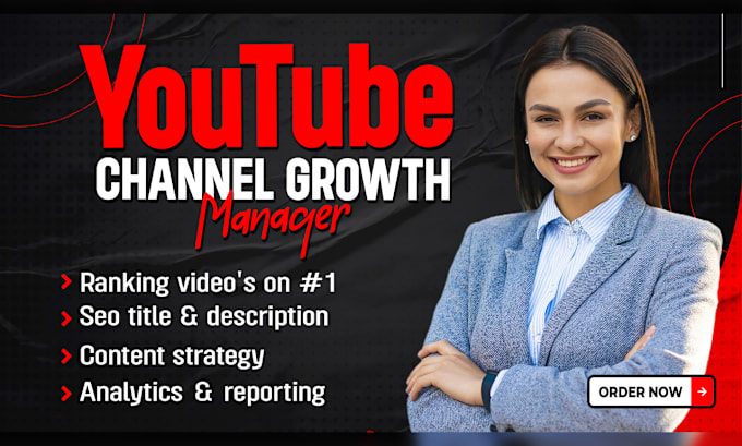 Gig Preview - Manage your youtube channel for organic growth