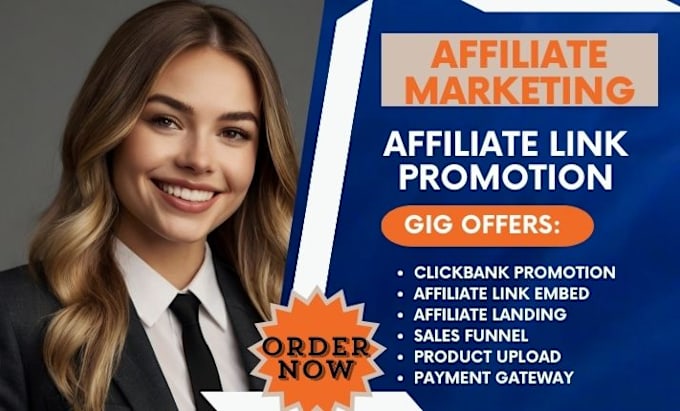 Gig Preview - Do clickbank affiliate marketing, affiliate link promotion, affiliate link embed