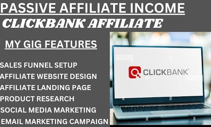 Gig Preview - Build clickbank affiliate website for passive income