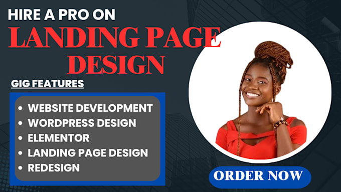 Gig Preview - Design your wordpress landing page, website design, redesign, elementor