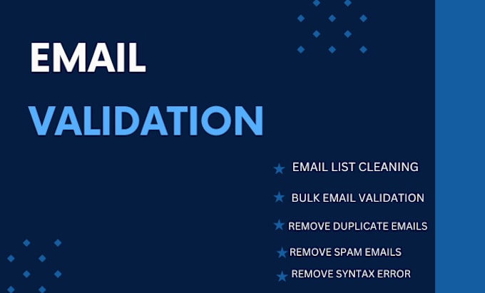 Gig Preview - Do bulk email validation and bounce checking and email list cleaning service