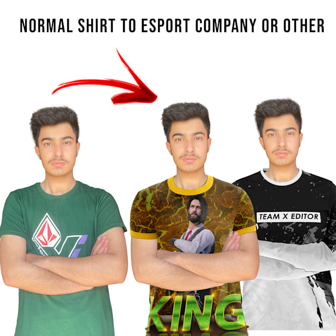 Gig Preview - Change player shirt from normal to esport company and other