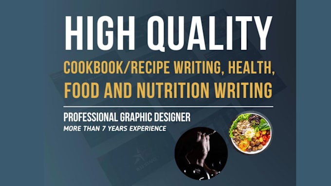 Gig Preview - Write healthy recipe cookbook and health food nutrition ebook