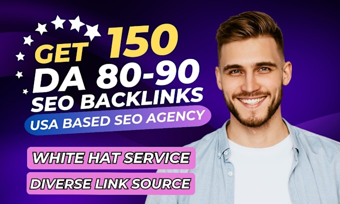 Gig Preview - Build SEO dofollow backlinks using authority high da white hat link building