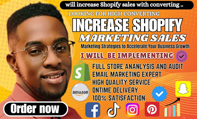 Gig Preview - Boost shopify store sales promotion for shopify dropshipping ecommerce marketing