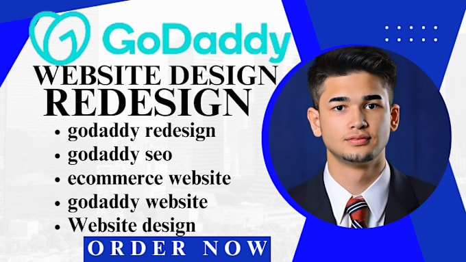 Gig Preview - Redesign godaddy website, design godaddy website, godaddy seo ecommerce website