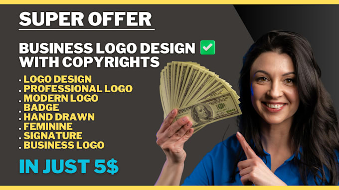 Gig Preview - Do modern business logo designs with copyrights