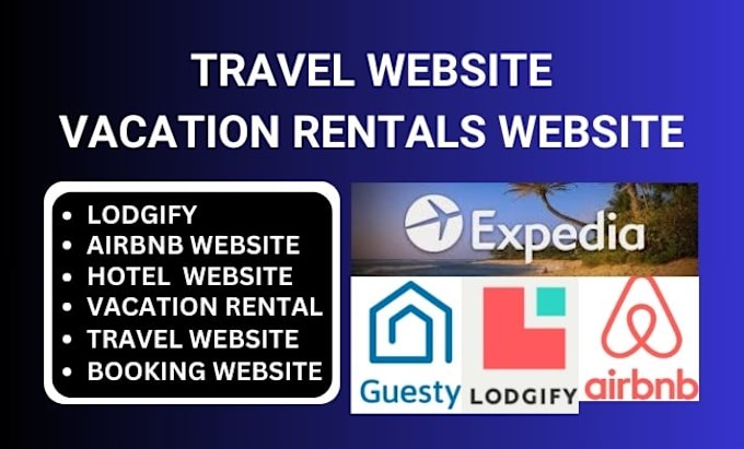 Gig Preview - Build property website, vacation rental website, hotel booking website, airbnb