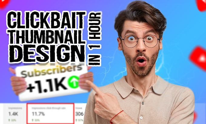 Gig Preview - Design catchy youtube thumbnail