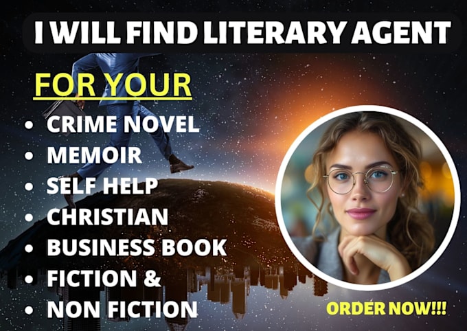 Gig Preview - Find literary agent for crime novel memoir self help christian and business book