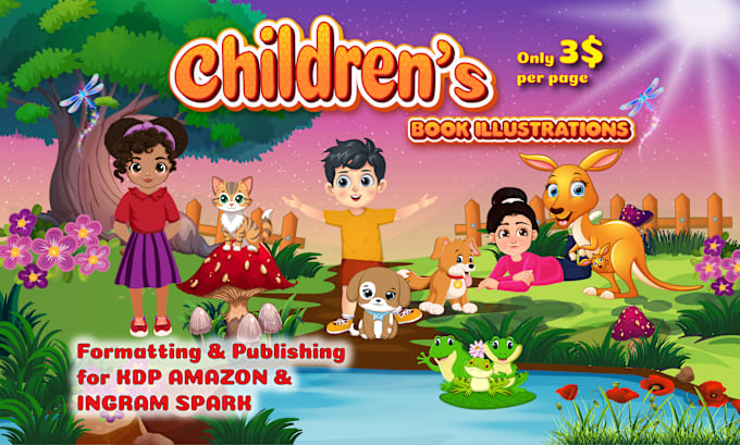 Gig Preview - Do children story book illustration and cover design