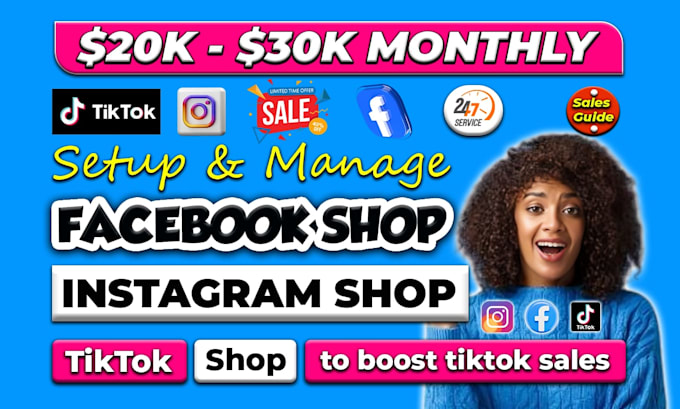 Gig Preview - Setup facebook shop, tiktok shop, instagram shop advert to boost shopify sales