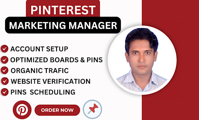 Gig Preview - Be your professional pinterest marketing manager