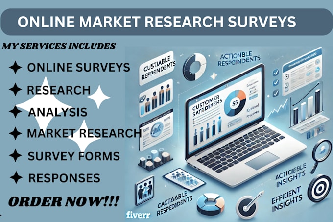 Gig Preview - Recruit and engage respondents for online market research surveys form analysis