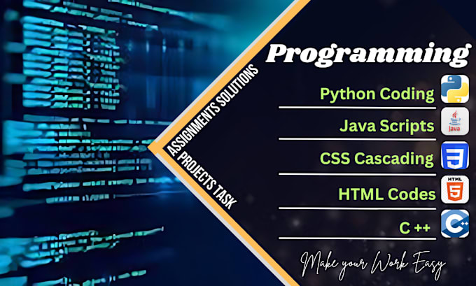 Gig Preview - Develop python, java, c plusplus, and HTML programs for you