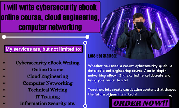 Gig Preview - Write cybersecurity ebook online course, cloud engineering, computer networking