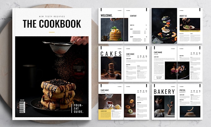 Gig Preview - Design cookbook, recipe book, food menu, restaurant menu