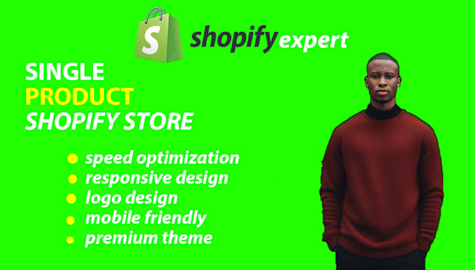 Bestseller - create single product shopify store, shopify dropshipping and one product store