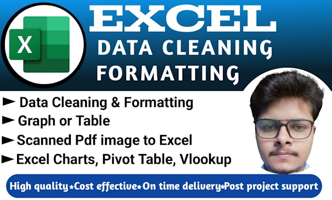 Gig Preview - Clean the data of ms excel i will deliver fast