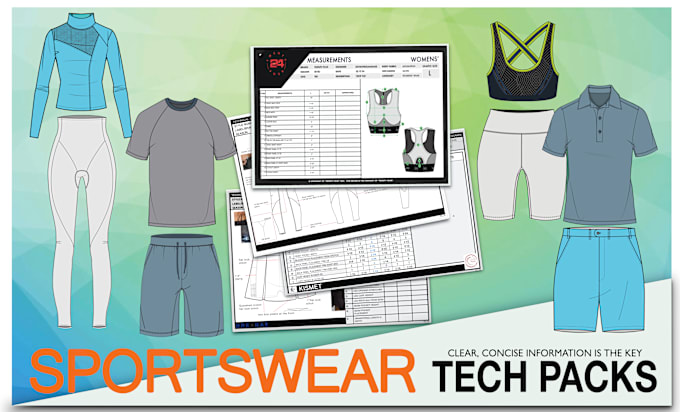 Gig Preview - Design professional tech packs sportswear and activewear