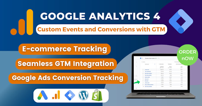 Gig Preview - Set up google analytics ga4 and ads conversions with GTM