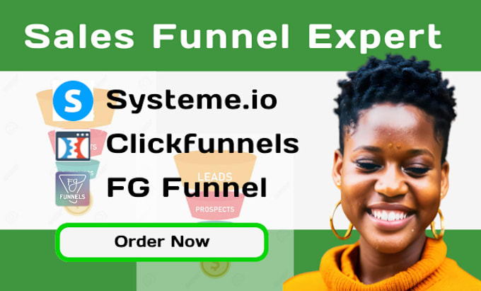 Gig Preview - Do systeme io sales funnel clickfunnels fg funnel and funnel expert websites