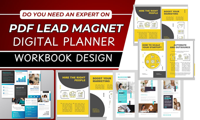 Bestseller - do lead magnet pdf design freebie workbook digital planner ebook canva design