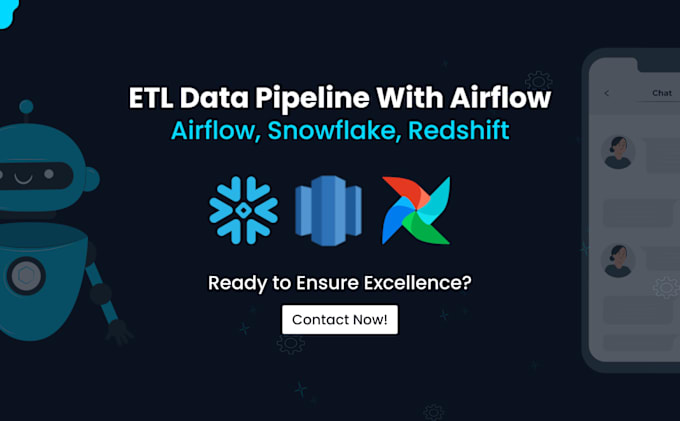 Gig Preview - Build etl data pipelines with apache airflow, snowflake and AWS redshift