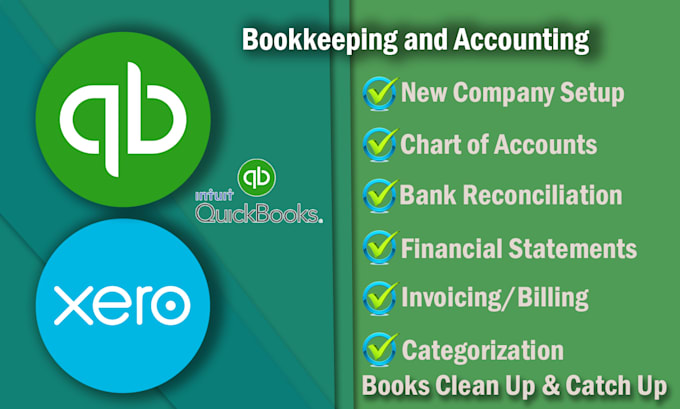 Gig Preview - Do accounting, bookkeeping on  xero and quickbooks online