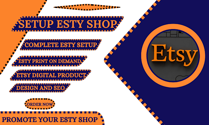 Gig Preview - Setup etsy shop etsy print on demand do etsy digital product design and seo