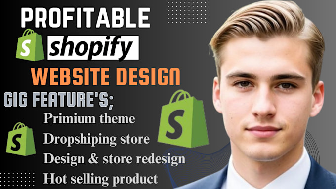 Gig Preview - Design shopify website design, shopify store redesign shopify store sales funnel