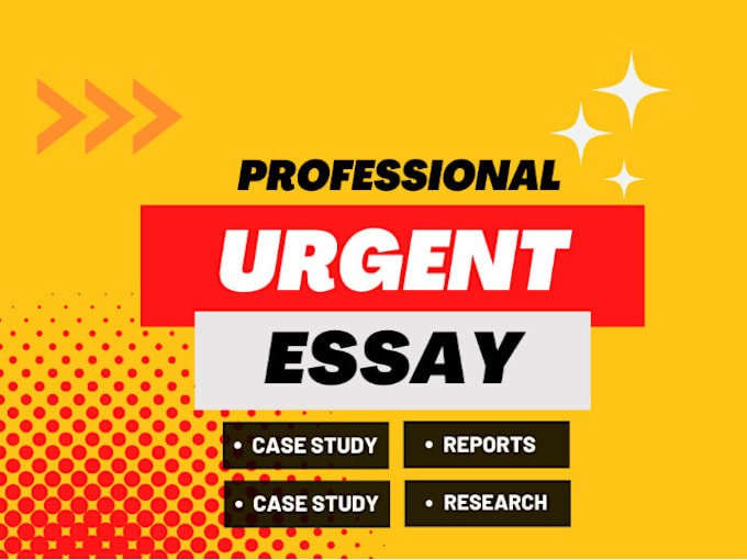 Gig Preview - Write an urgent essay paper