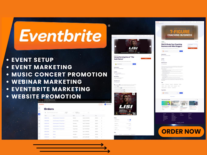 Gig Preview - Setup event, manage event and promote your events on eventbrite perfectly