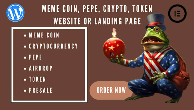 Gig Preview - Do crypto airdrop website, meme coin website or meme landing page